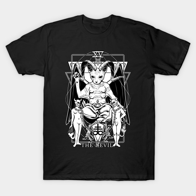 The Devil Tarot Card T-Shirt by Von Kowen